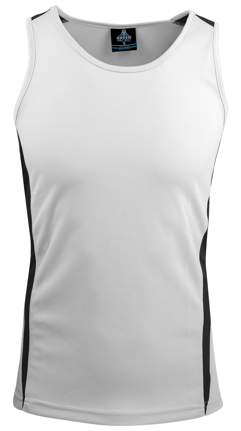 EUREKA MENS SINGLETS - WHITE/BLACK