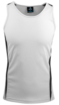 EUREKA MENS SINGLETS - WHITE/BLACK