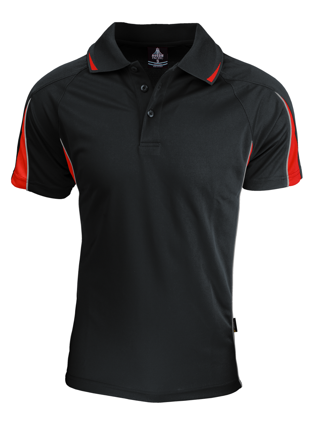 EUREKA MENS POLOS - BLACK/RED