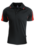 EUREKA MENS POLOS - BLACK/RED