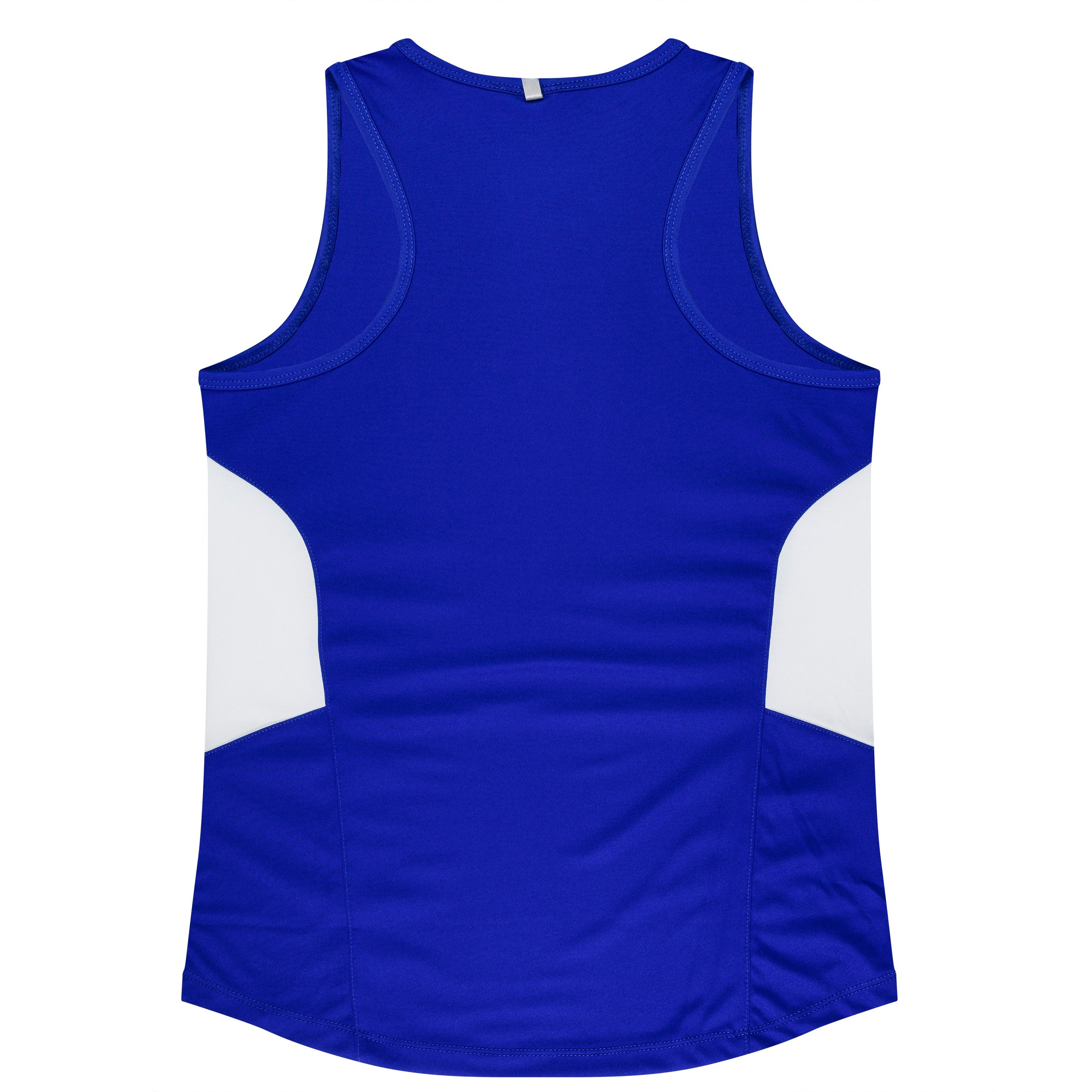 TASMAN LADY SINGLETS - ROYAL/WHITE