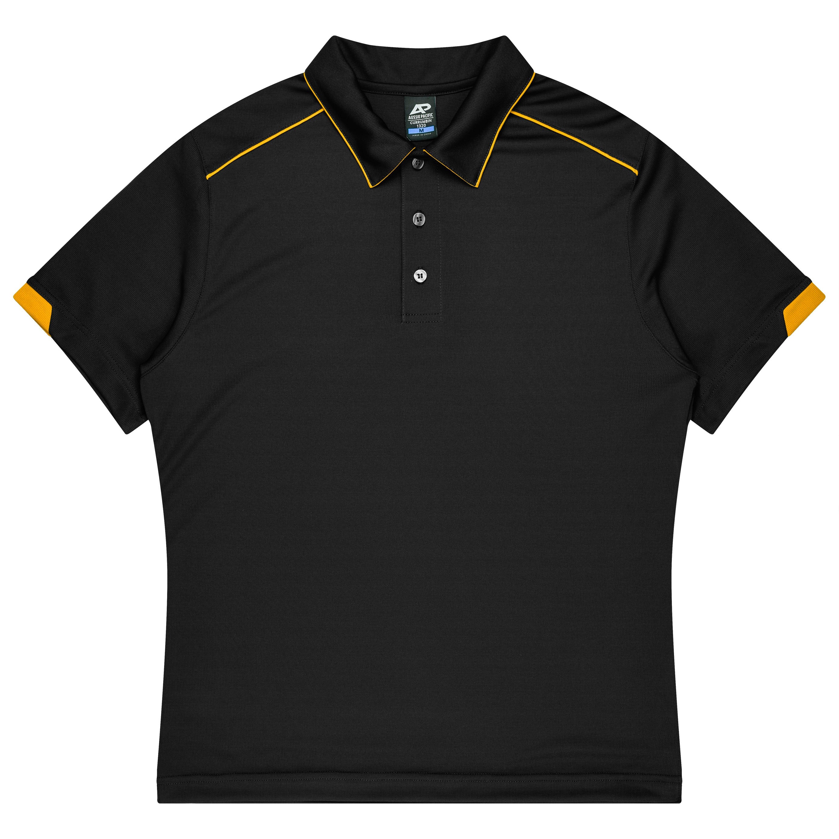 CURRUMBIN KIDS POLOS - BLACK/GOLD