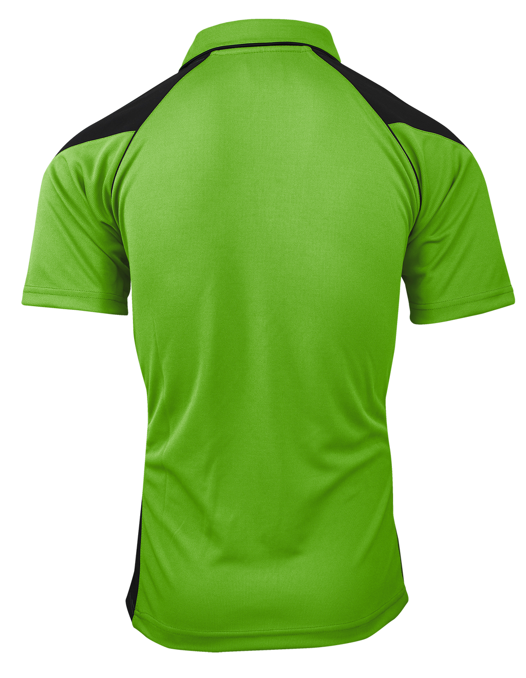 PREMIER MENS POLOS - APPLE/BLACK