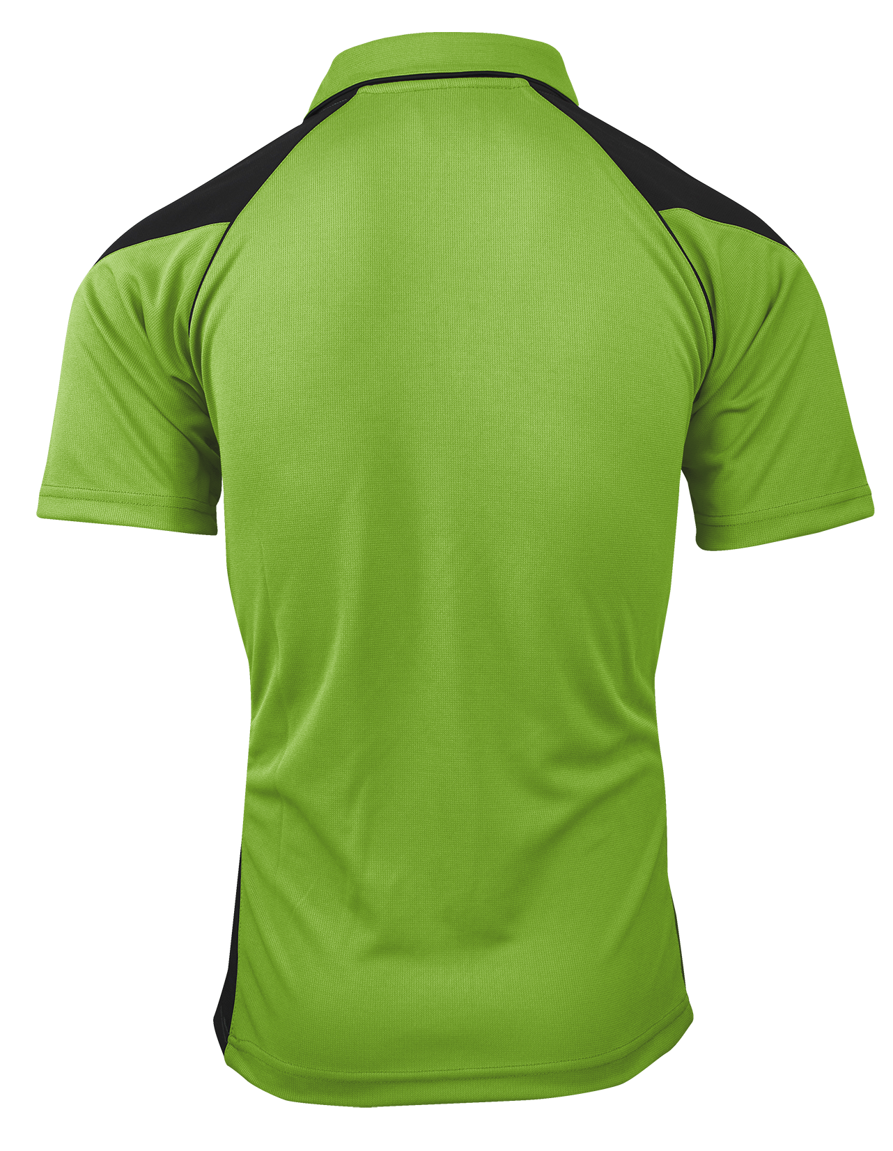 PREMIER MENS POLOS - APPLE/BLACK