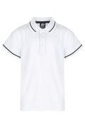 COTTESLOE KIDS POLOS - WHITE/NAVY