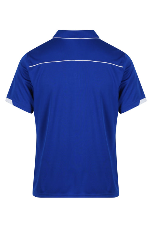 CURRUMBIN MENS POLOS - ROYAL/WHITE