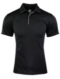 YARRA MENS POLOS - BLACK/WHITE
