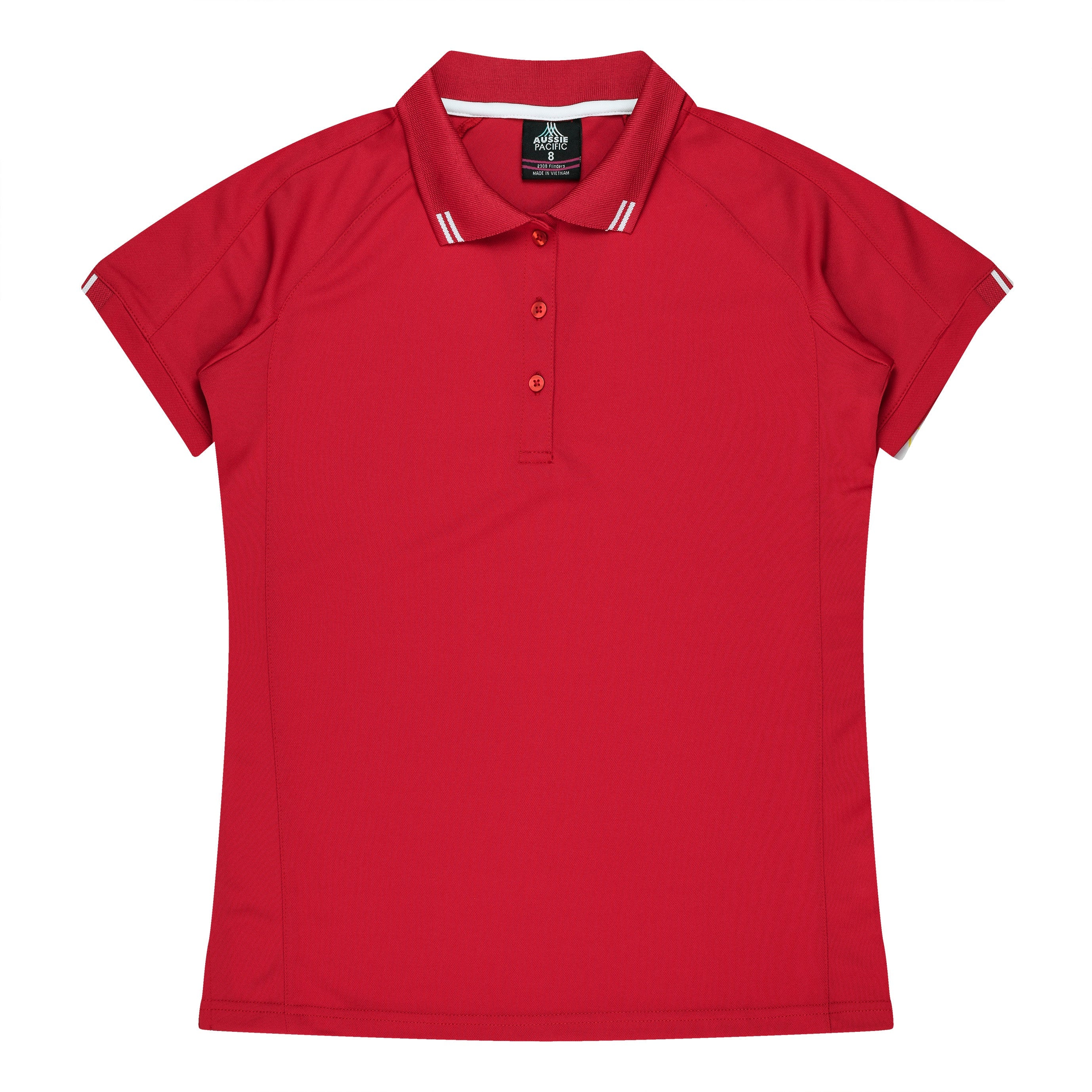 FLINDERS LADY POLOS - RED/WHITE