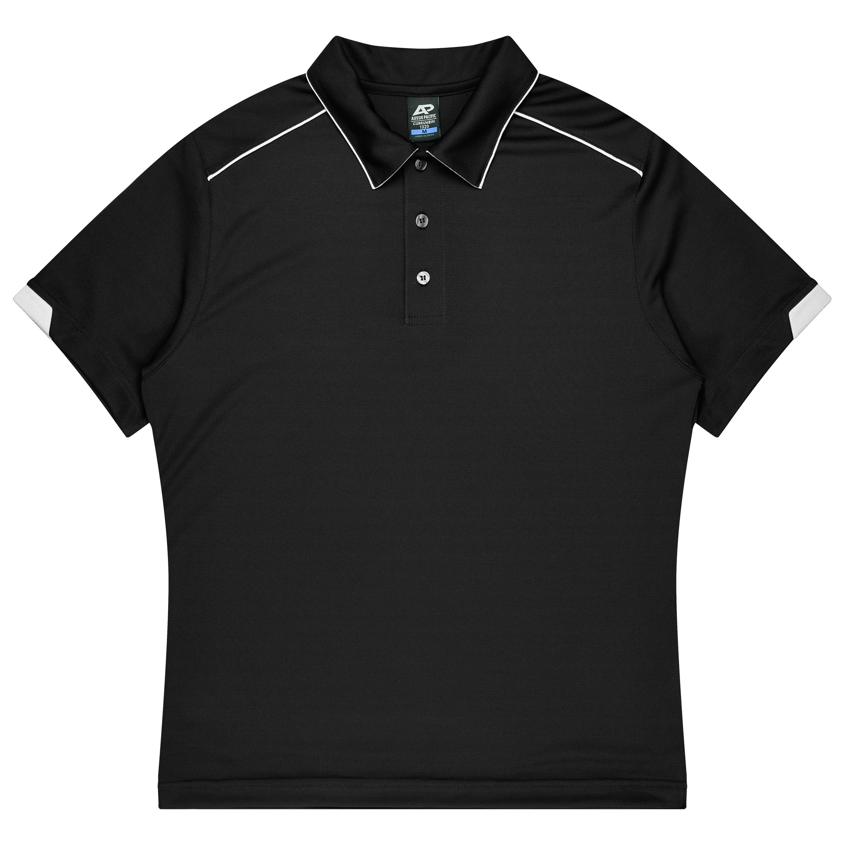 CURRUMBIN KIDS POLOS - BLACK/WHITE