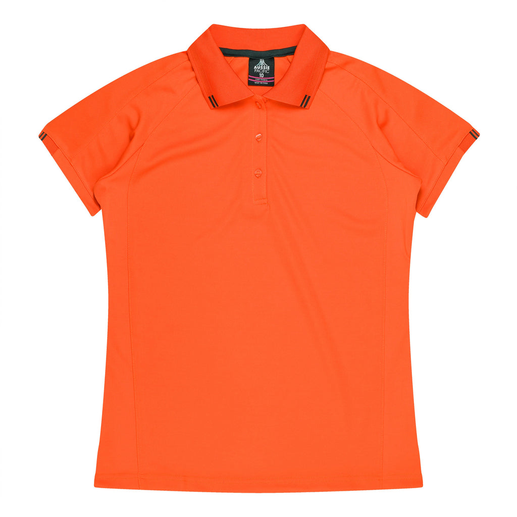 FLINDERS LADY POLOS - ORANGE/SLATE