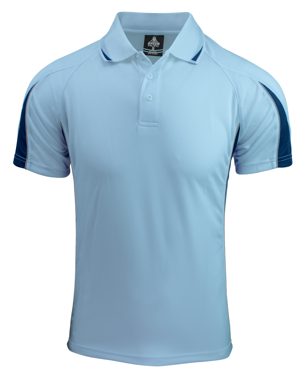 EUREKA MENS POLOS - SKY/NAVY