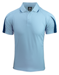 EUREKA MENS POLOS - SKY/NAVY