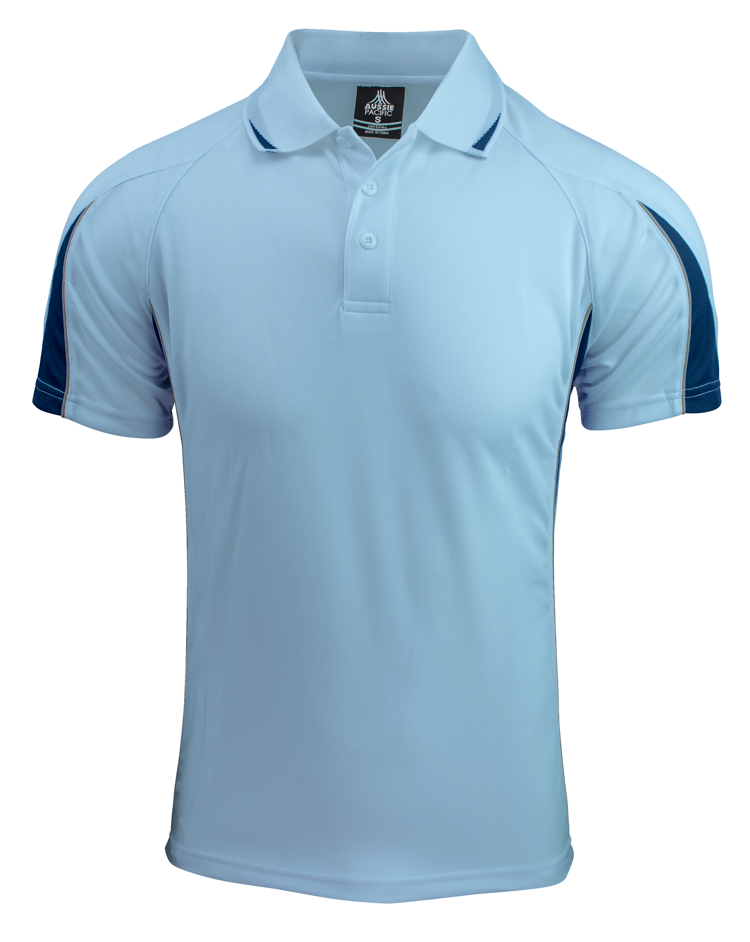 EUREKA MENS POLOS - SKY/NAVY