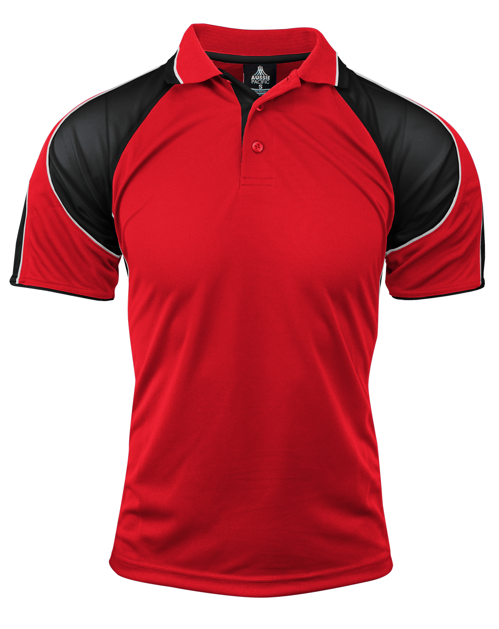 MURRAY MENS POLOS - RED/BLACK