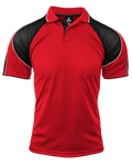 MURRAY MENS POLOS - RED/BLACK