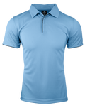 YARRA MENS POLOS - SKY/NAVY