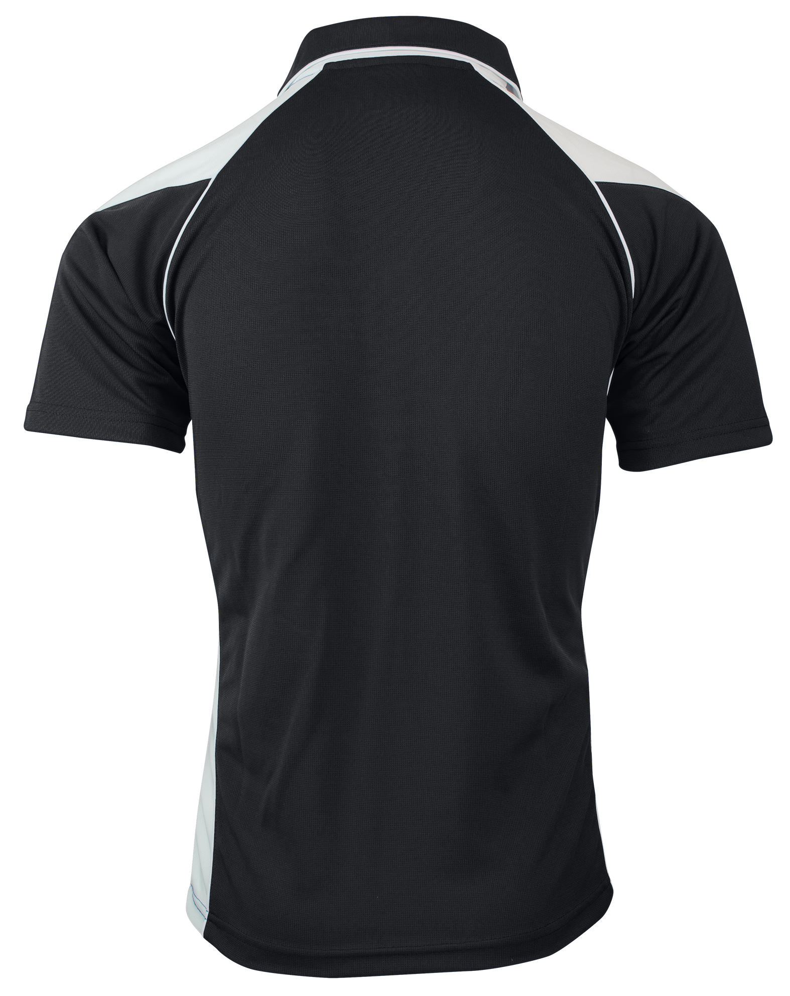 PREMIER MENS POLOS - BLACK/WHITE