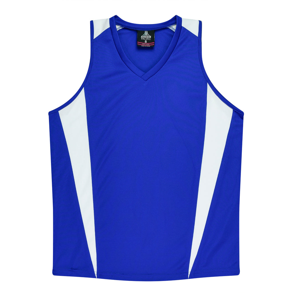 EUREKA LADY SINGLETS - ROYAL/WHITE