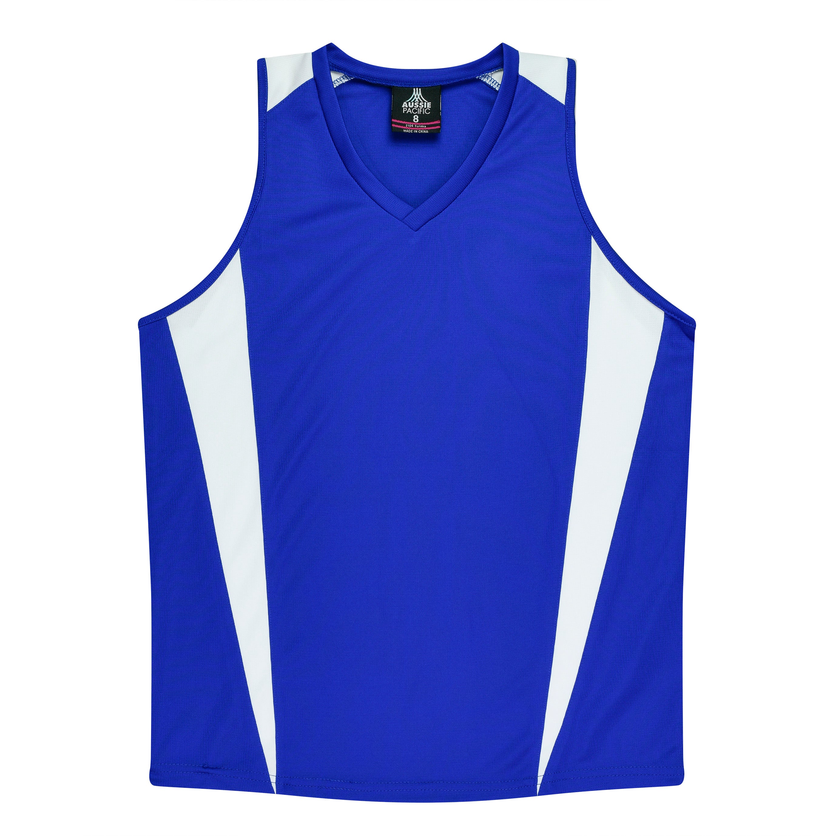 EUREKA LADY SINGLETS - ROYAL/WHITE