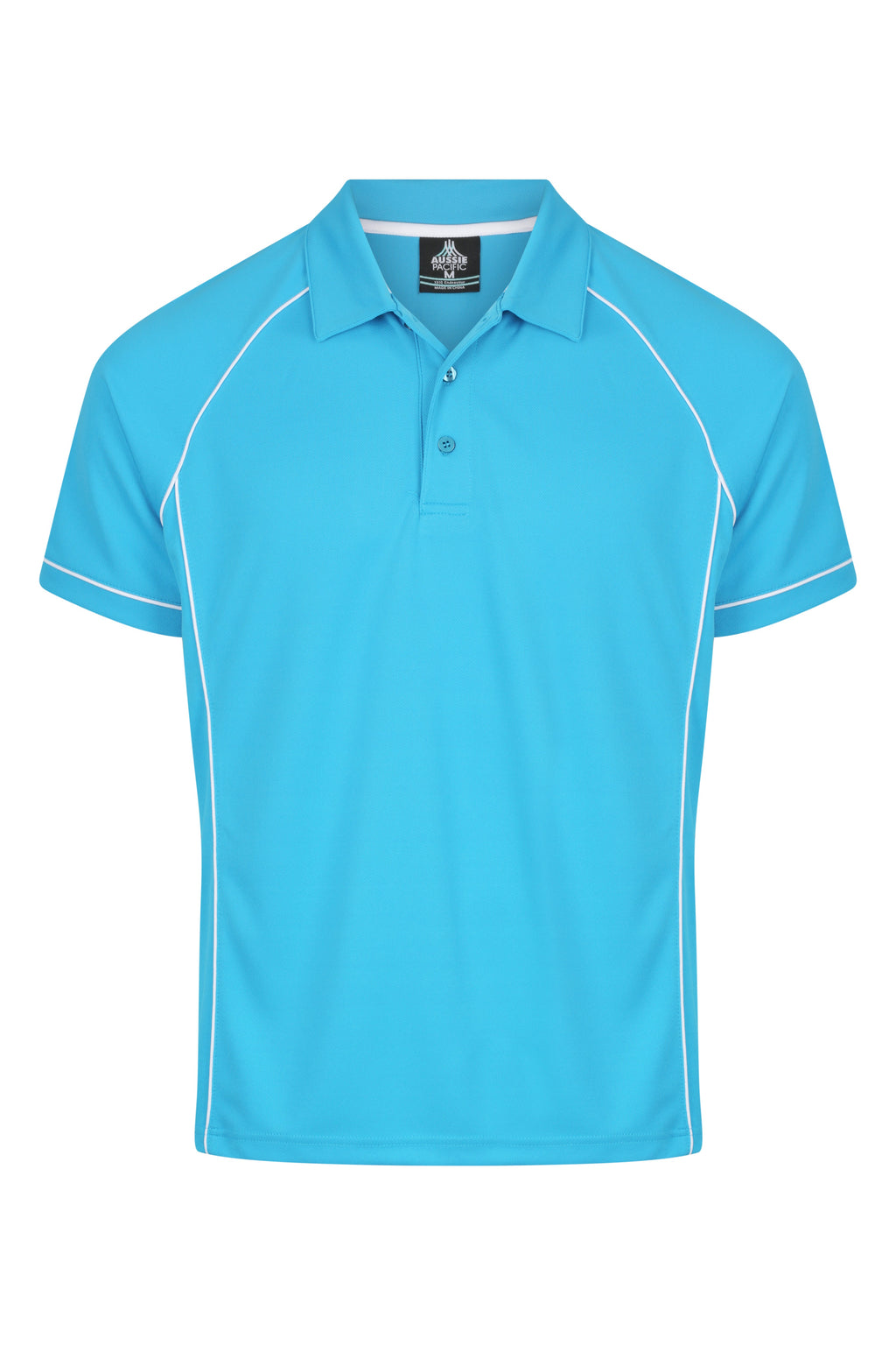 ENDEAVOUR MENS POLOS - PACIFIC BLUE/WHITE