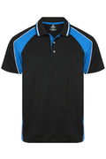 PANORAMA MENS POLOS - BLK/ELEC. ROYAL/WHT