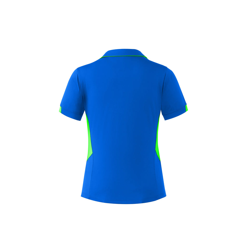 TASMAN LADY POLOS - CYAN/NEON GREEN