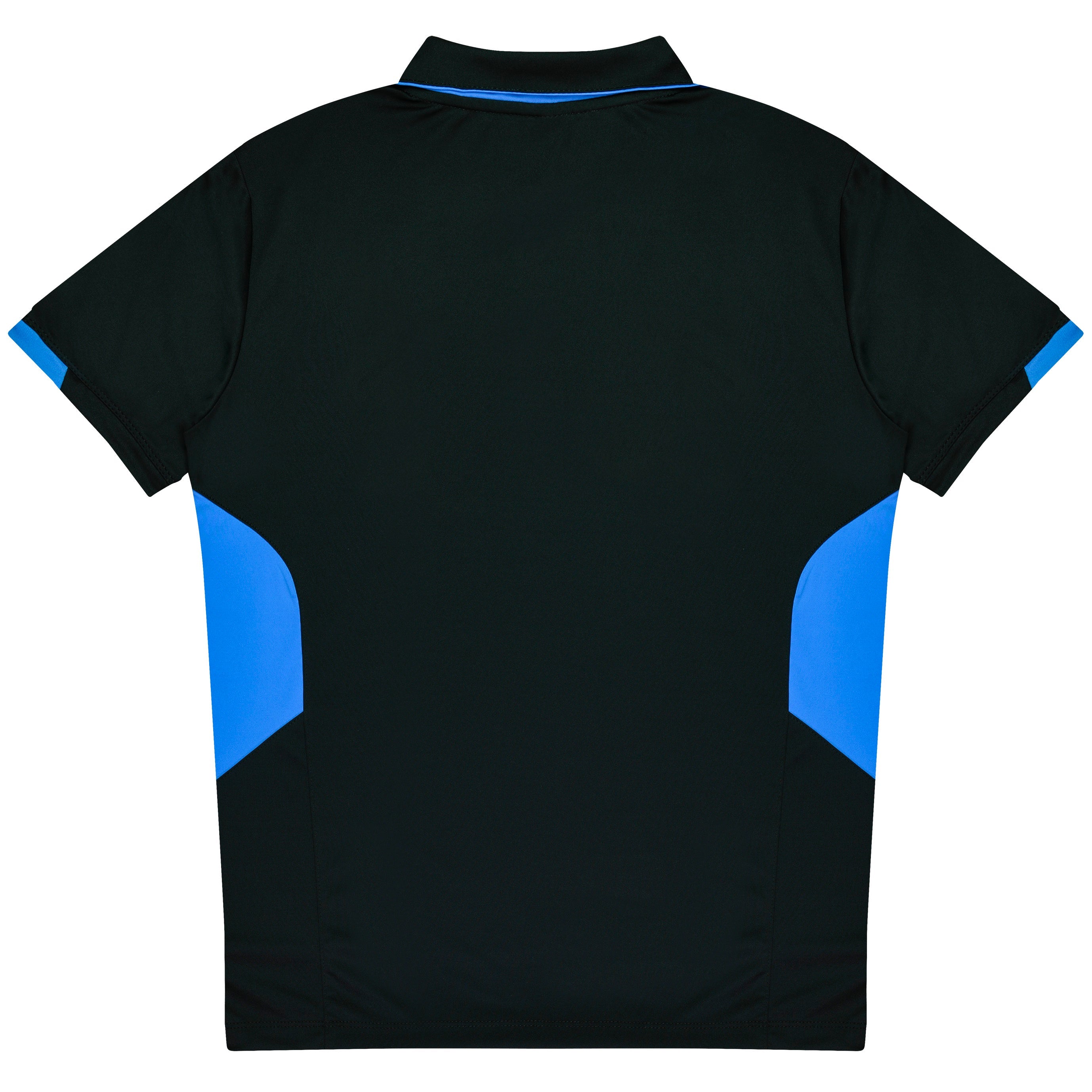 TASMAN KIDS POLOS - BLACK/CYAN