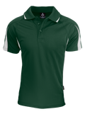 EUREKA MENS POLOS - BOTTLE/WHITE