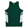 TASMAN KIDS SINGLETS - BOTTLE/WHITE