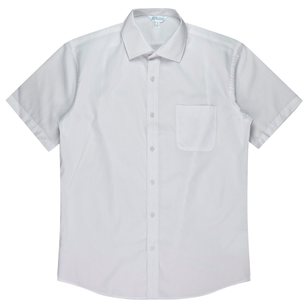 KINGSWOOD MENS SHIRT SHORT SLEEVE -  WHITE