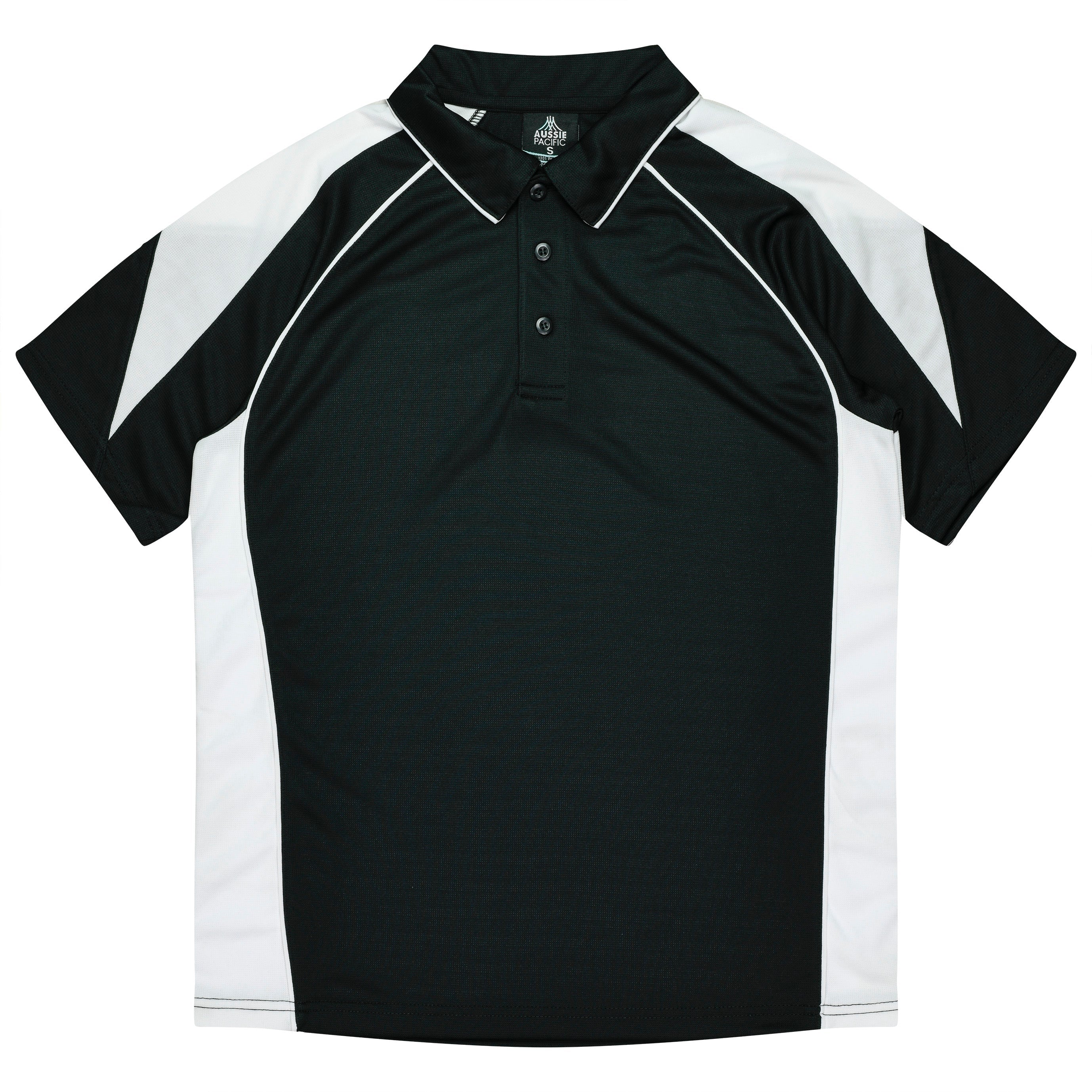 PREMIER KIDS POLOS - BLACK/WHITE