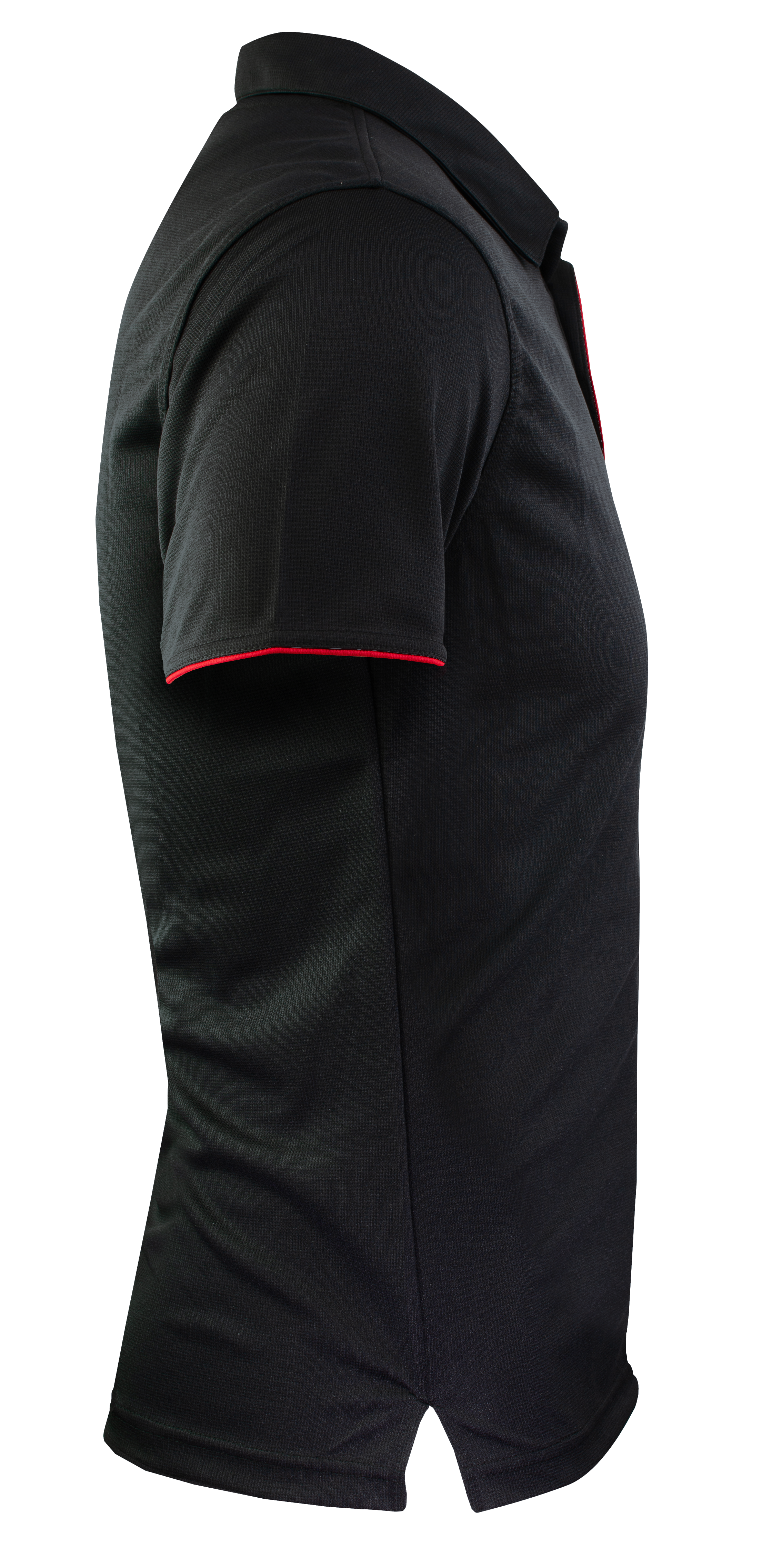 YARRA MENS POLOS - BLACK/RED