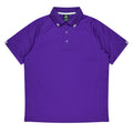 FLINDERS MENS POLOS - PURPLE/WHITE