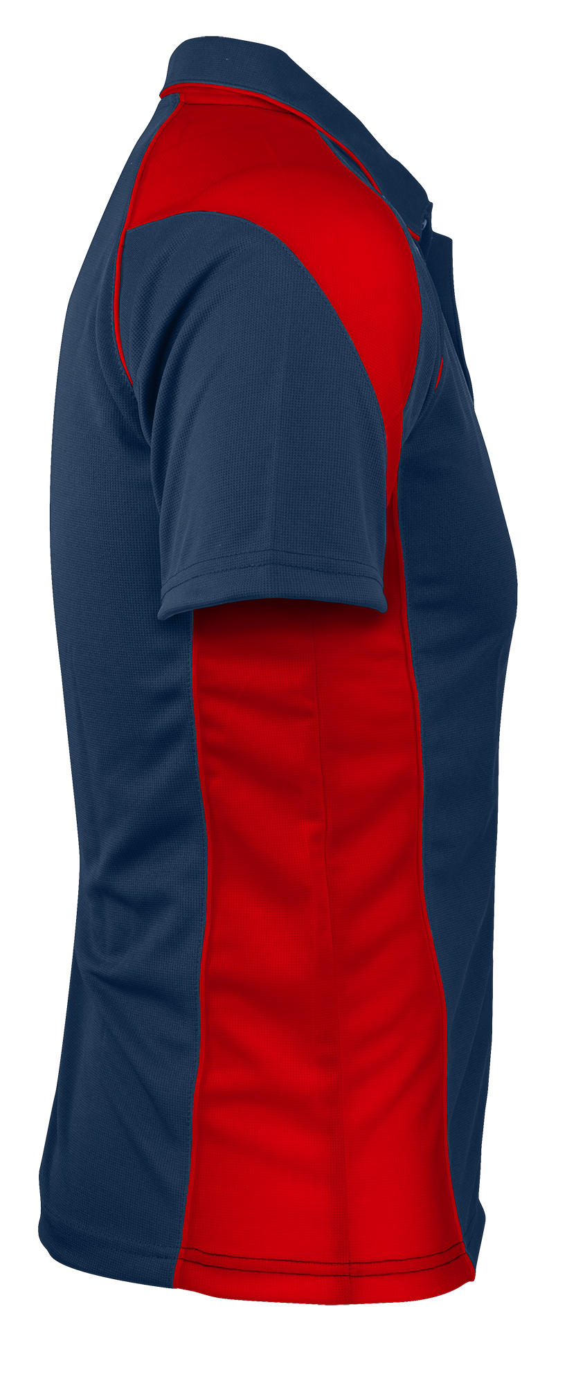 PREMIER MENS POLOS - NAVY/RED