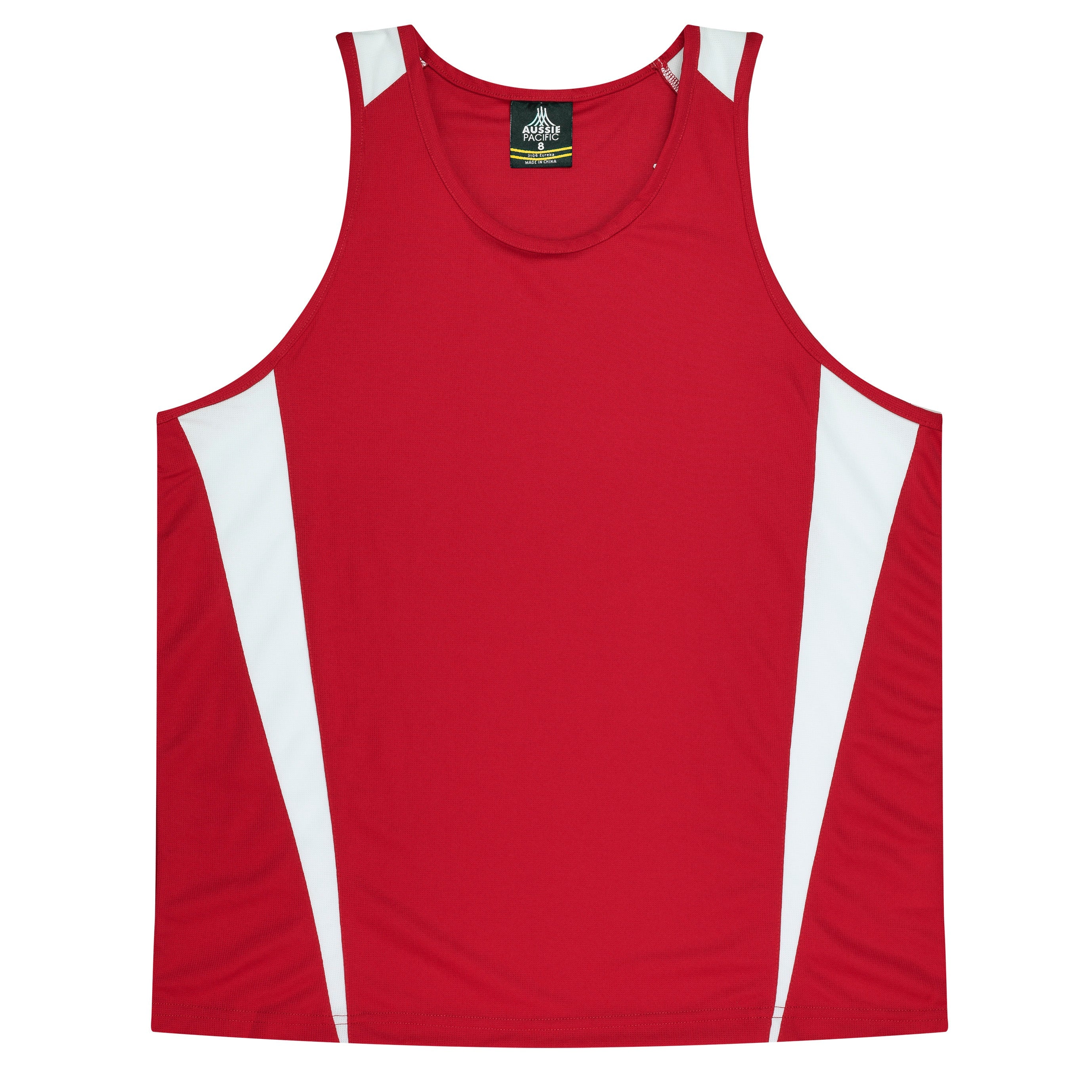 EUREKA KIDS SINGLETS - RED/WHITE