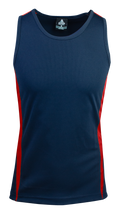 EUREKA MENS SINGLETS - NAVY/RED