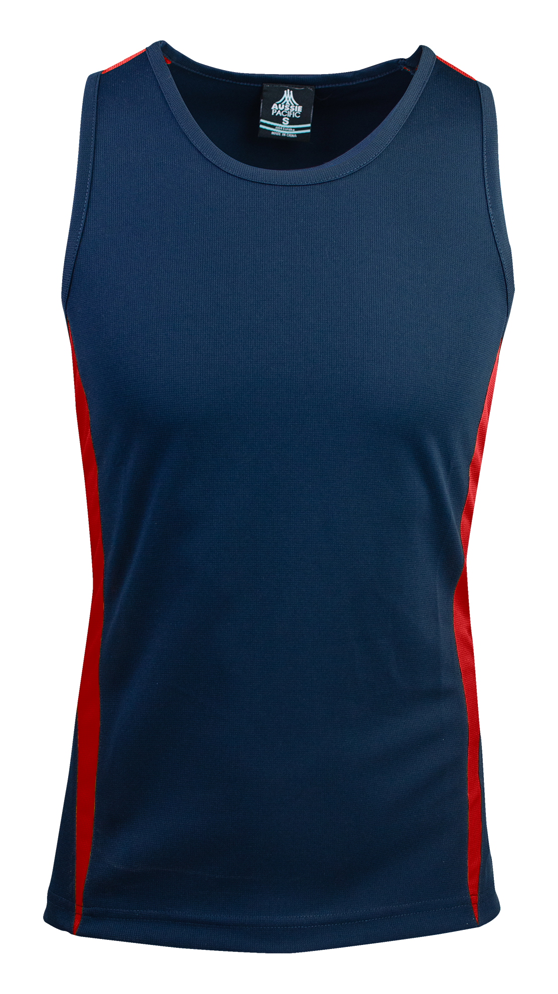 EUREKA MENS SINGLETS - NAVY/RED
