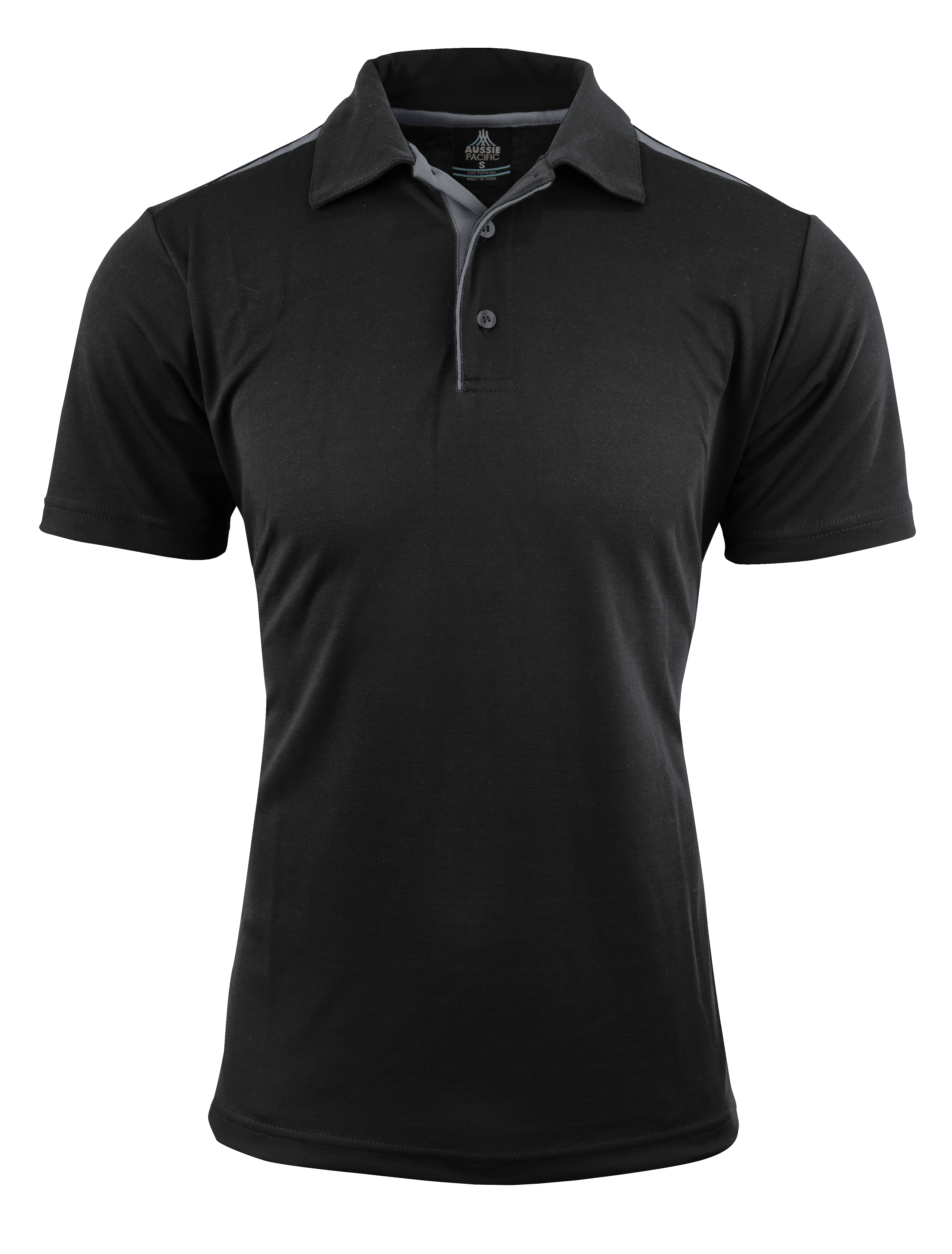 PATERSON MENS POLOS - BLACK/ASHE