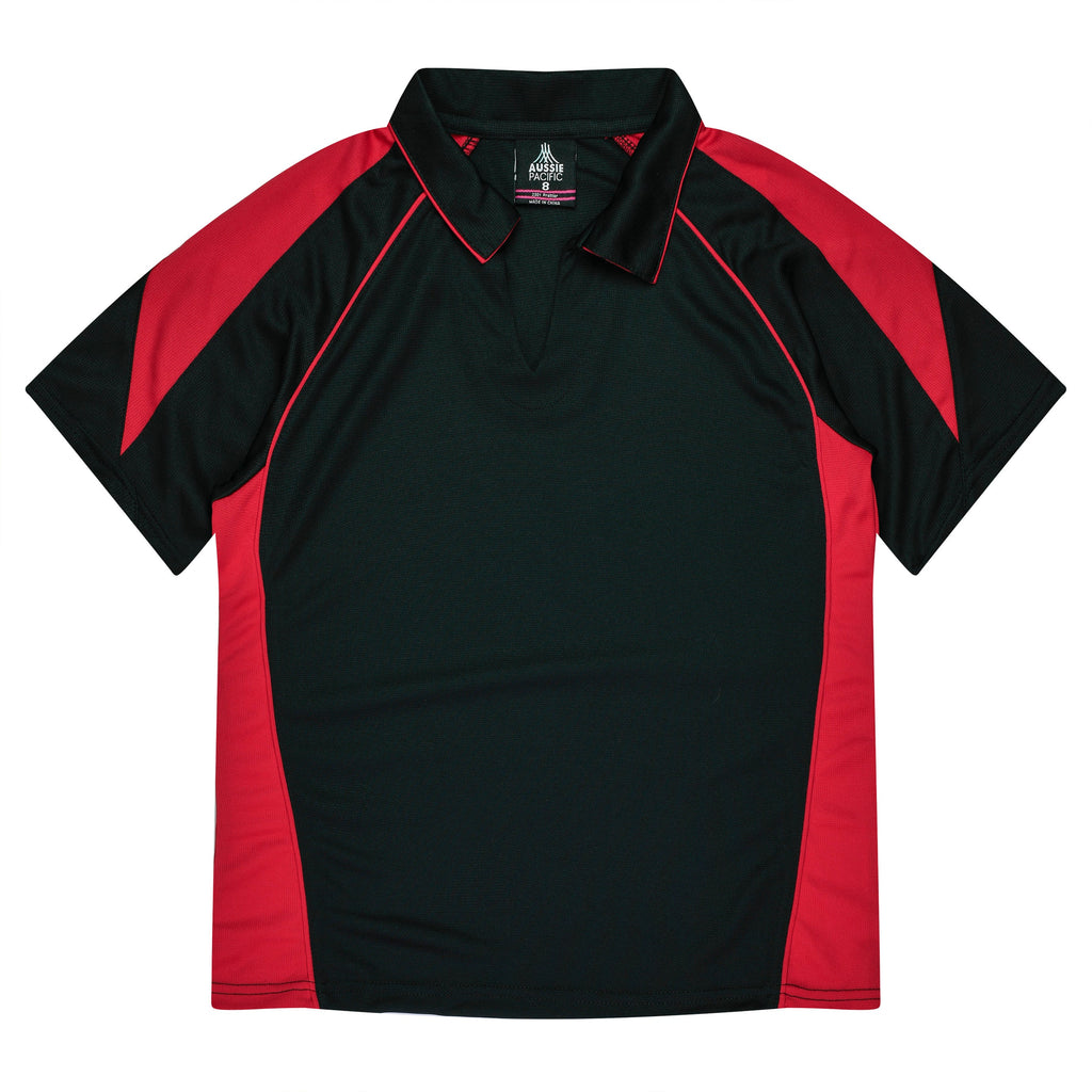 PREMIER LADY POLOS - BLACK/RED