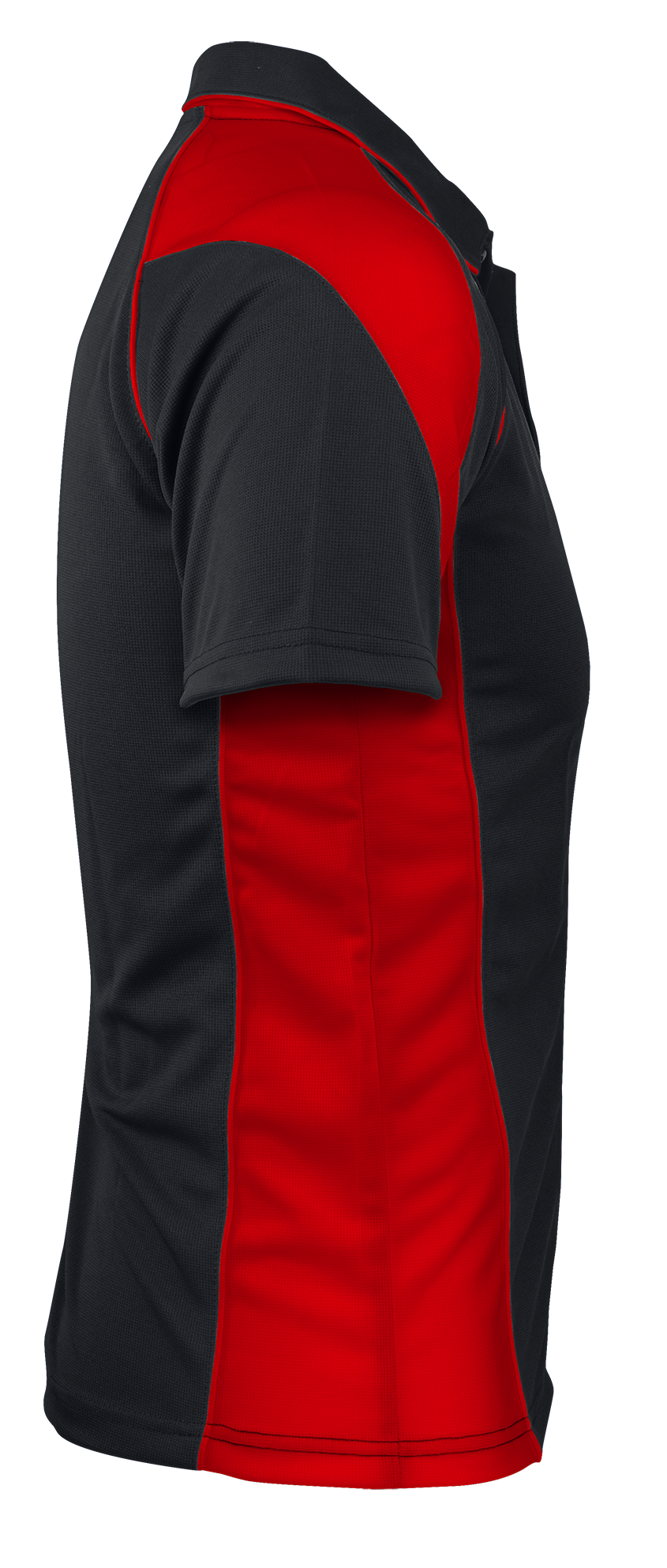 PREMIER MENS POLOS - BLACK/RED
