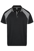 PANORAMA MENS POLOS - BLACK/ASHE/WHITE