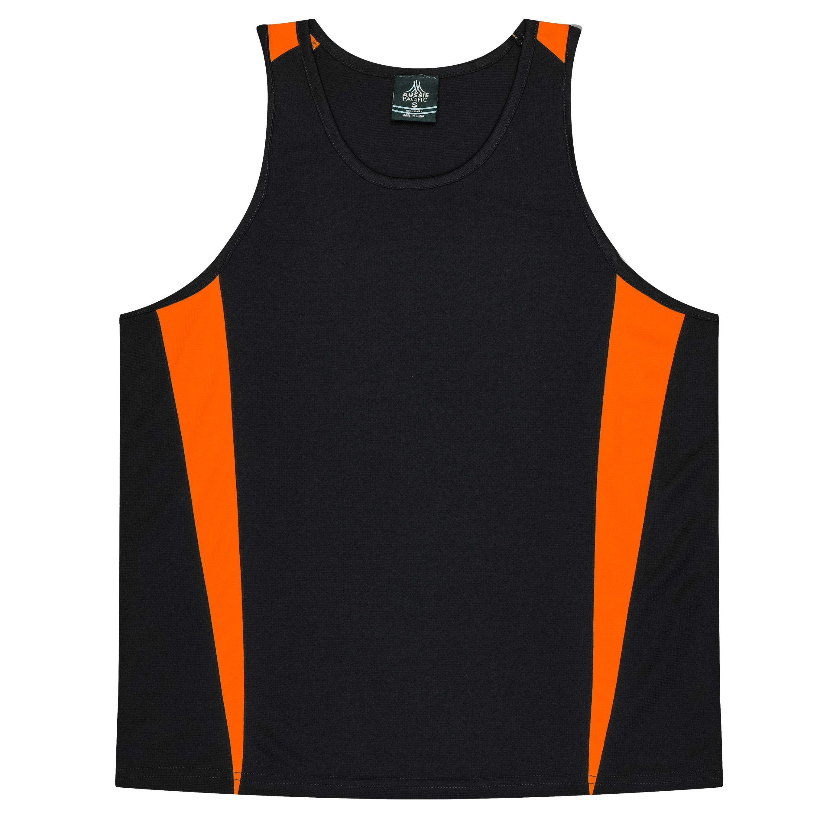 EUREKA KIDS SINGLETS - BLACK/ORANGE
