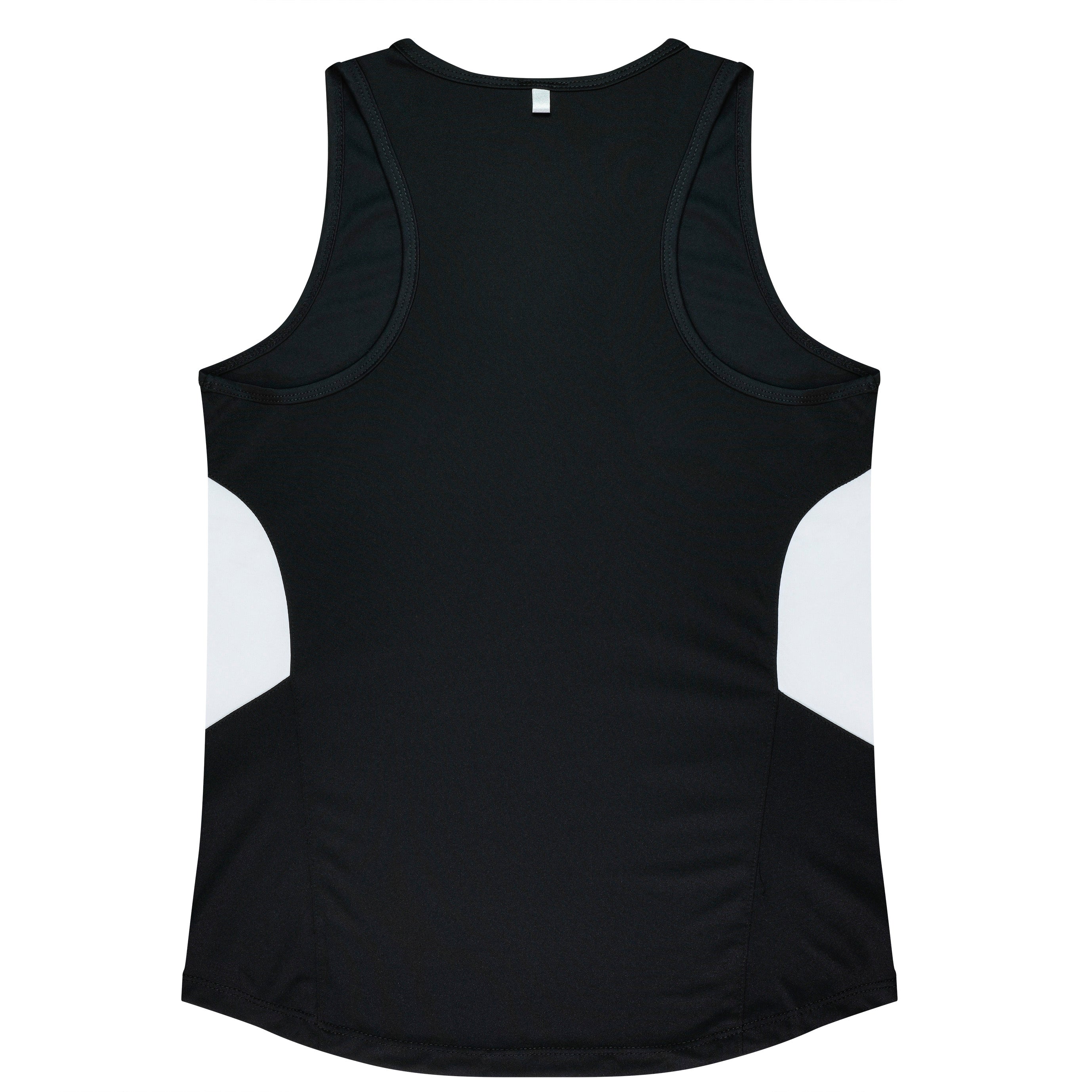 TASMAN LADY SINGLETS - BLACK/WHITE