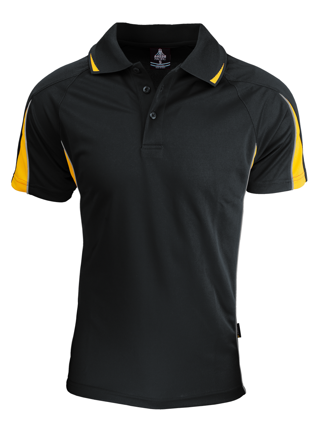 EUREKA MENS POLOS - BLACK/GOLD