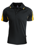 EUREKA MENS POLOS - BLACK/GOLD