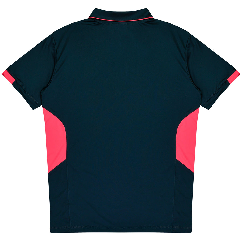TASMAN KIDS POLOS - NAVY/NEON PINK