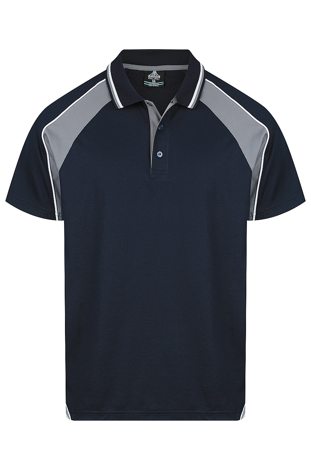 PANORAMA MENS POLOS - NAVY/ASHE/WHITE