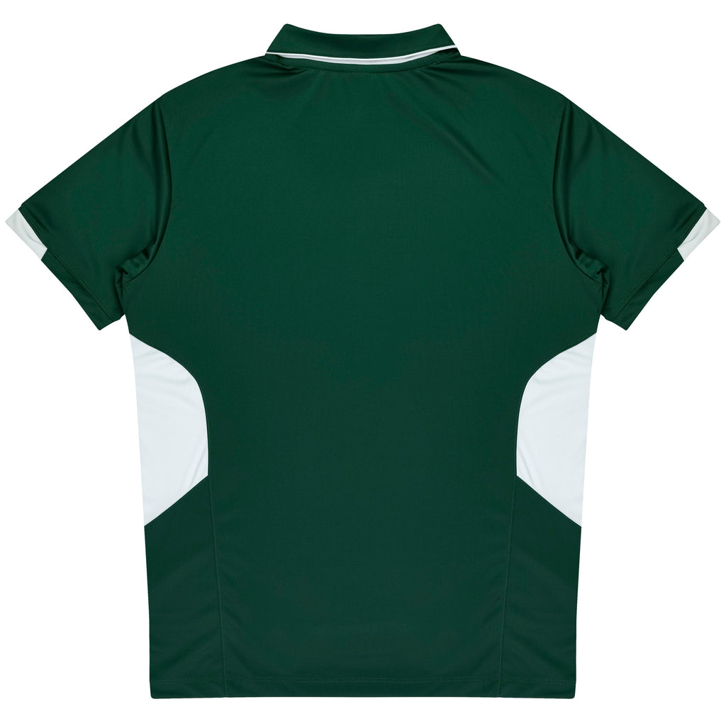 TASMAN KIDS POLOS - BOTTLE/WHITE