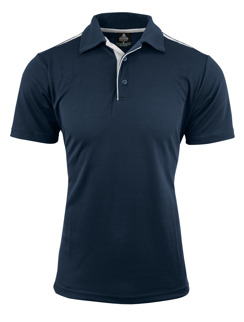 PATERSON MENS POLOS - NAVY/WHITE