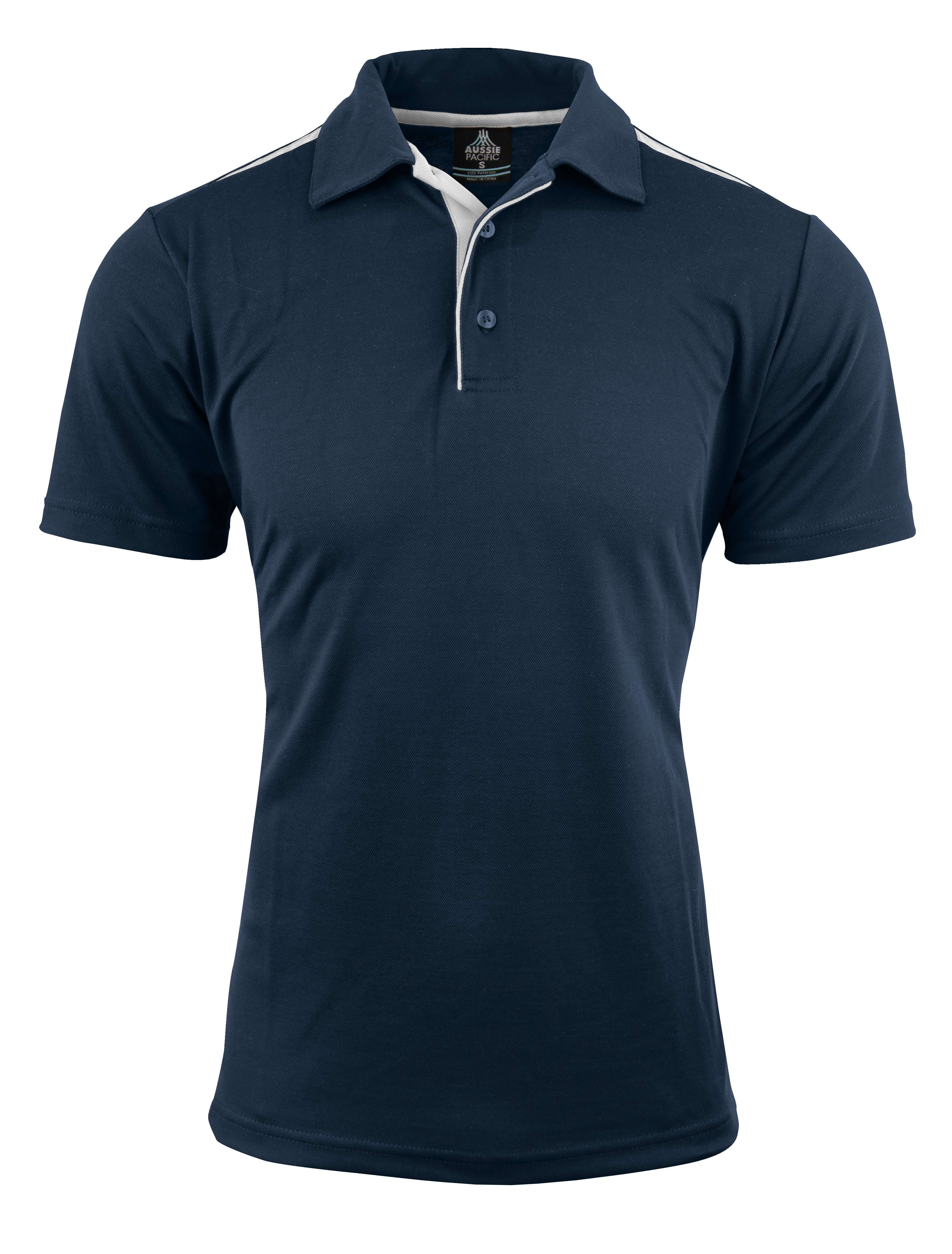 PATERSON MENS POLOS - NAVY/WHITE